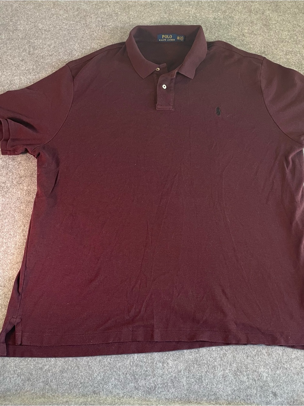 Ralph Lauren Maroon Short-Sleeve Polo pony logo